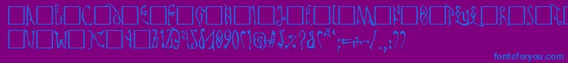 CYPRIAN Font – Blue Fonts on Purple Background