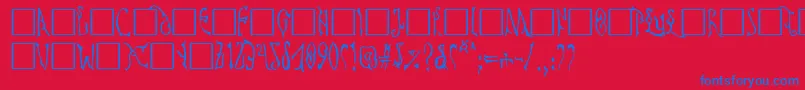 CYPRIAN Font – Blue Fonts on Red Background