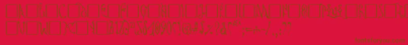 フォントCYPRIAN – 赤い背景に茶色の文字