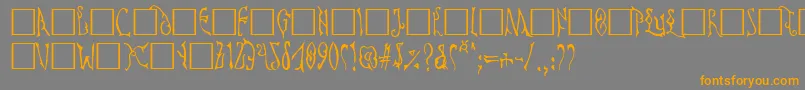 CYPRIAN-Schriftart – Orangefarbene Schriften auf grauem Hintergrund
