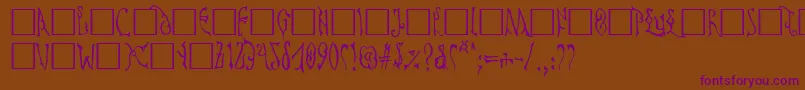 CYPRIAN Font – Purple Fonts on Brown Background