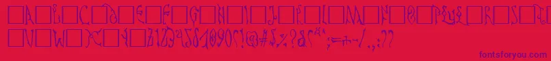 CYPRIAN Font – Purple Fonts on Red Background