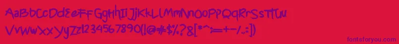 CyttahRegular Font – Purple Fonts on Red Background