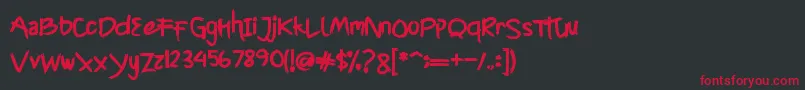 CyttahRegular Font – Red Fonts on Black Background