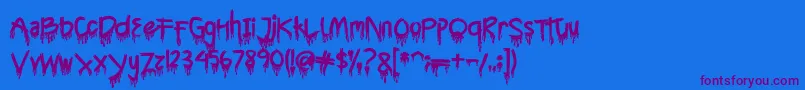 CyttahSplatter Font – Purple Fonts on Blue Background