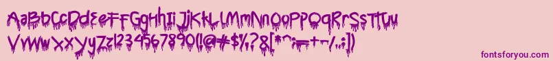 CyttahSplatter Font – Purple Fonts on Pink Background