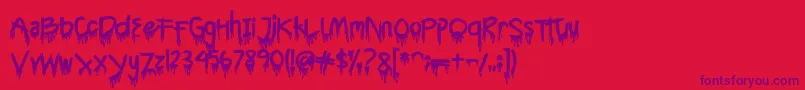 CyttahSplatter Font – Purple Fonts on Red Background