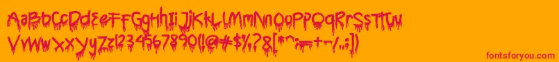CyttahSplatter Font – Red Fonts on Orange Background