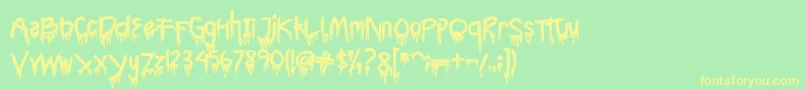 CyttahSplatter Font – Yellow Fonts on Green Background