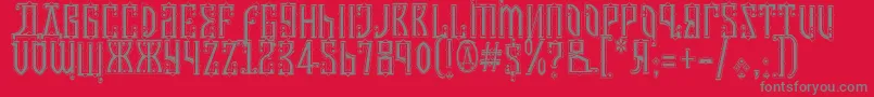 Czar Font – Gray Fonts on Red Background