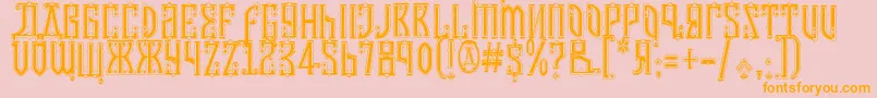 Czar Font – Orange Fonts on Pink Background