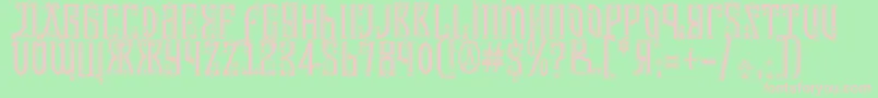 Czar Font – Pink Fonts on Green Background