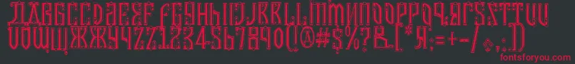 Czar Font – Red Fonts on Black Background