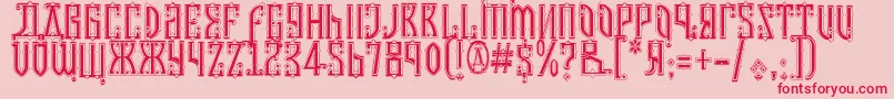Czar Font – Red Fonts on Pink Background