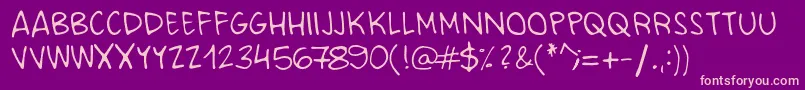 CZINEGE Font – Pink Fonts on Purple Background