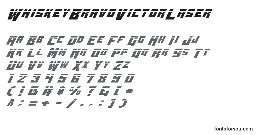 WhiskeyBravoVictorLaser Font – alphabet, numbers, special characters