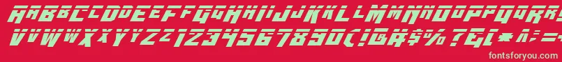 WhiskeyBravoVictorLaser Font – Green Fonts on Red Background