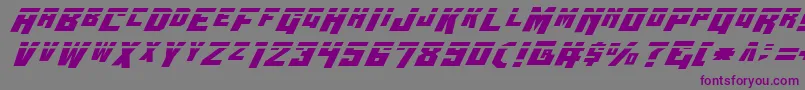 WhiskeyBravoVictorLaser Font – Purple Fonts on Gray Background