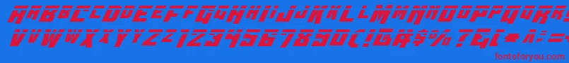 WhiskeyBravoVictorLaser Font – Red Fonts on Blue Background