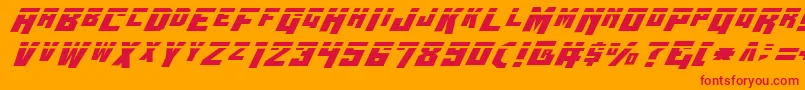 WhiskeyBravoVictorLaser Font – Red Fonts on Orange Background