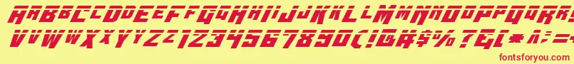 WhiskeyBravoVictorLaser Font – Red Fonts on Yellow Background