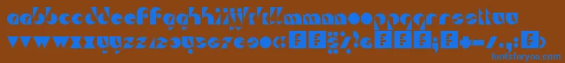 Шрифт Da Sei Nei – синие шрифты на коричневом фоне