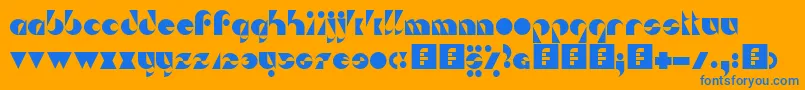 Da Sei Nei Font – Blue Fonts on Orange Background