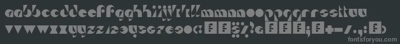 フォントDa Sei Nei – 黒い背景に灰色の文字