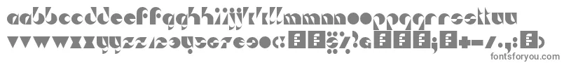 Da Sei Nei-fontti – harmaat kirjasimet valkoisella taustalla