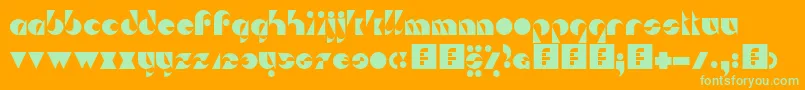 fuente Da Sei Nei – Fuentes Verdes Sobre Fondo Naranja
