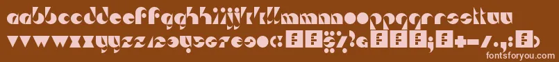 Da Sei Nei Font – Pink Fonts on Brown Background