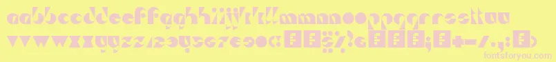 Da Sei Nei Font – Pink Fonts on Yellow Background