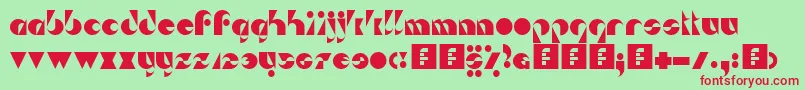 Da Sei Nei Font – Red Fonts on Green Background