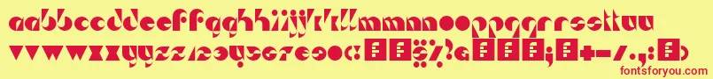 Da Sei Nei Font – Red Fonts on Yellow Background