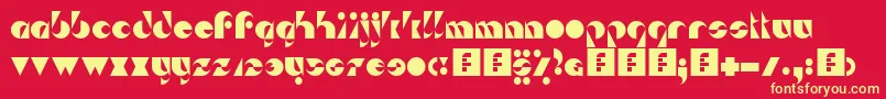 Da Sei Nei Font – Yellow Fonts on Red Background