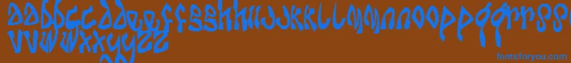 DABOMB   Font – Blue Fonts on Brown Background