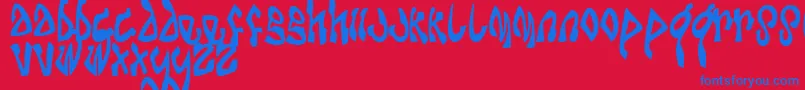 DABOMB   Font – Blue Fonts on Red Background