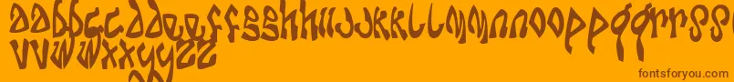 DABOMB   Font – Brown Fonts on Orange Background