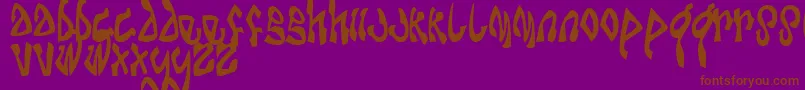 DABOMB   Font – Brown Fonts on Purple Background