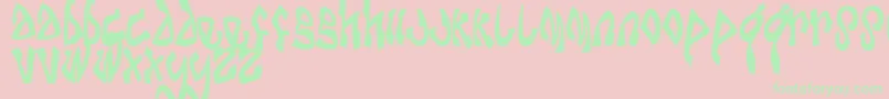 DABOMB   Font – Green Fonts on Pink Background