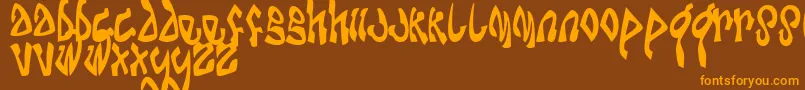 DABOMB   Font – Orange Fonts on Brown Background