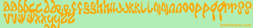DABOMB   Font – Orange Fonts on Green Background