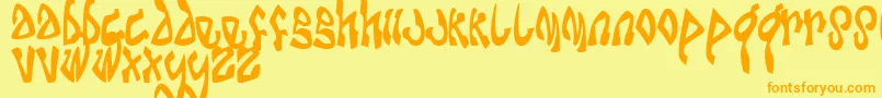 DABOMB   Font – Orange Fonts on Yellow Background