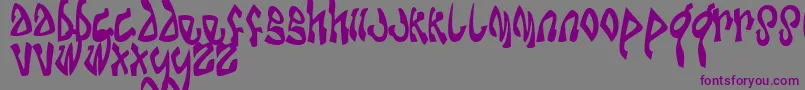 DABOMB  -Schriftart – Violette Schriften auf grauem Hintergrund