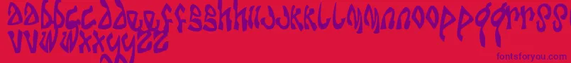 DABOMB   Font – Purple Fonts on Red Background
