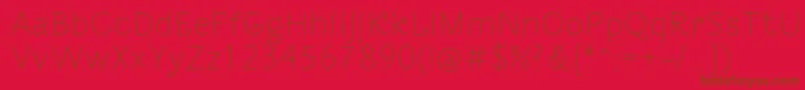Dacha Font – Brown Fonts on Red Background