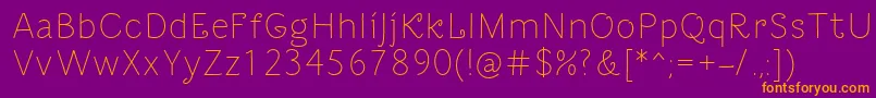 Dacha Font – Orange Fonts on Purple Background