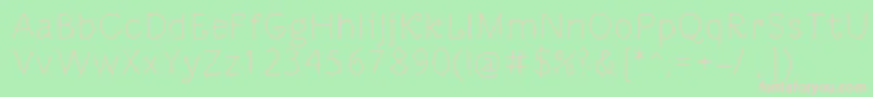 Dacha Font – Pink Fonts on Green Background