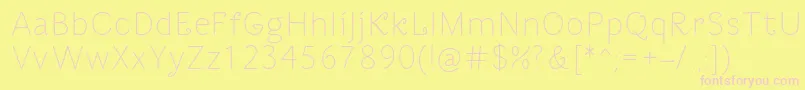 Dacha Font – Pink Fonts on Yellow Background