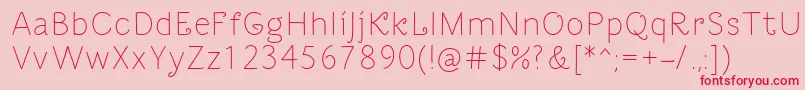 Dacha Font – Red Fonts on Pink Background